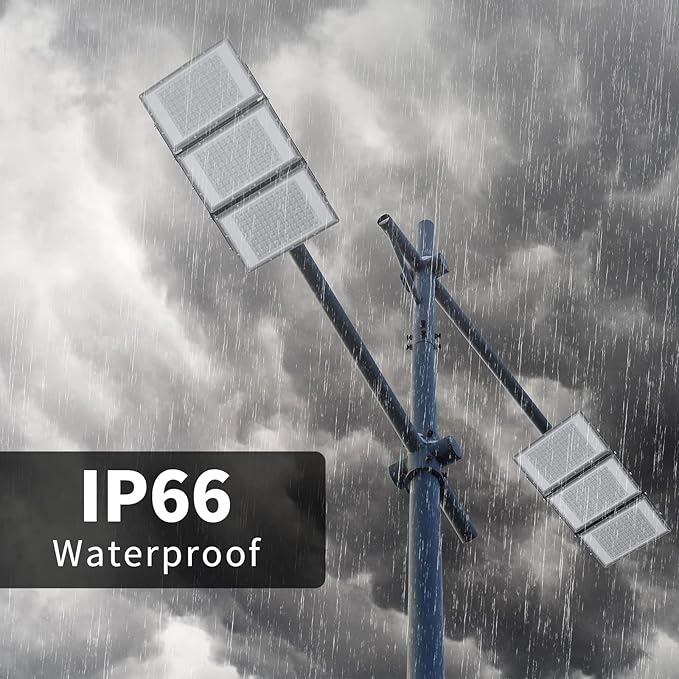 600W LED Flood Light, 60000LM Super Bright Outdoor Security Lights with Wider Lighting Angle, 6000K Daylight White, IP66 Waterproof Outdoor Lighting for Garage, Yard,Parking Lot，Stadium