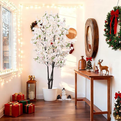Artificial Cherry Blossoms Tree Bedroom Trees Indoor Faux Cherry Blossom Tree for Christmas New Year Home Decor