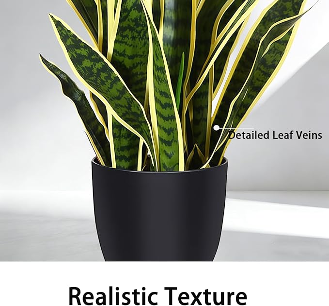 3FT Artificial Snake Plant Tree, Green Polyester, Indoor Decorative Faux Eucalyptus with Lifelike Appearance