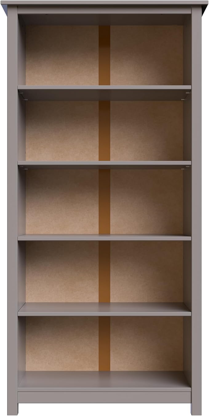 From the Tree Furniture Solid Pine Wood Bookcase – Tall Bookshelf with 4 Adjustable Shelves for Home, Office & Kids Room