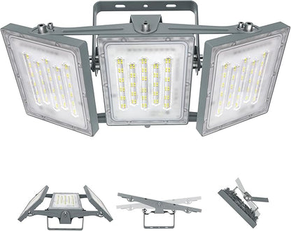 STASUN LED Flood Light Outdoor, Max Series 300W 30000lm 6000K Daylight IP66 Waterproof, Commercial Parking Lot Light,3 Heads for Yard Street Stadium Floodlight Bright Security Lights for Outdoor Area