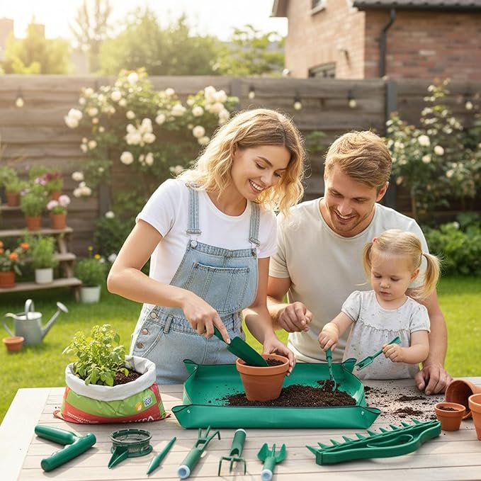 Garden Tool Set | Sowing Dispenser Set | Repotting Mat for Indoor Plants,for Planting Seedling Vegetable Tomato Pepper Flower Lawn Indoor Outdoor Cultivation