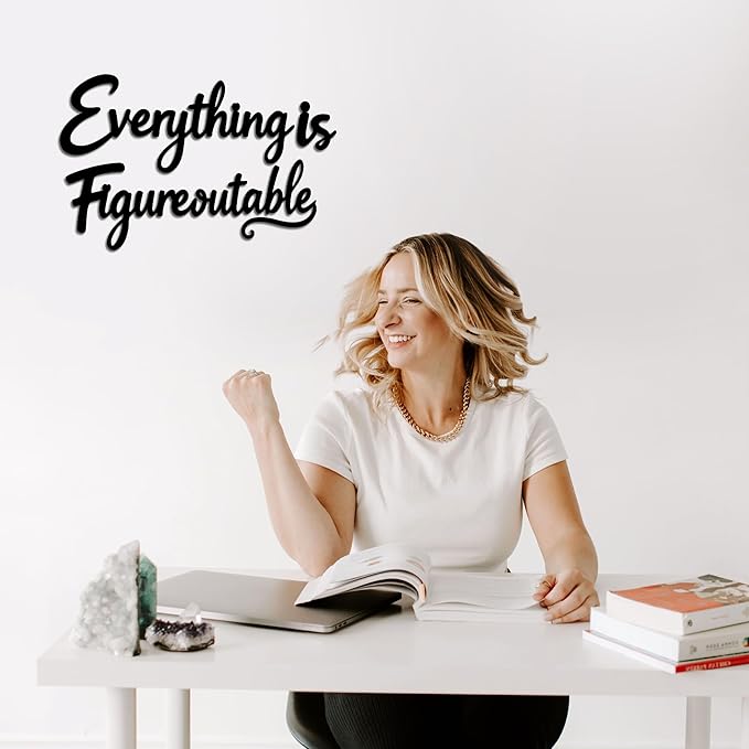 Slickss Everything is Figureoutable Office Wall Decor - Positive Affirmations Wall Art for Inspirational Motivational Wall Decor, Uplifting Office Art and Home Decor for a Motivated Mindset