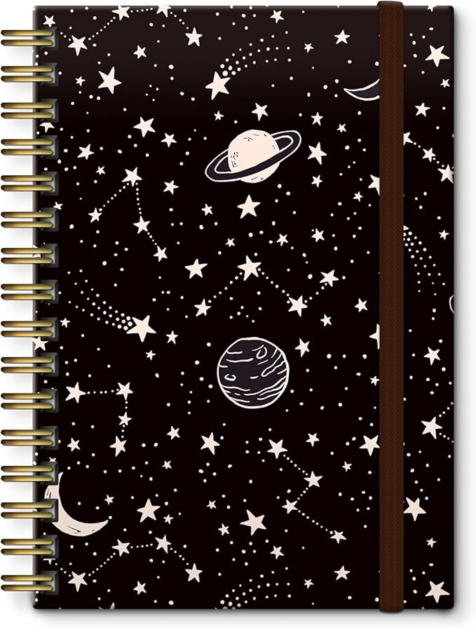Cute Spiral Journal Notebook,Binding with Premium Paper for Girl Women,Cool Funny 120 Pages,100gsm A5 College Ruled NotebookJournal,Perfect for Gifts Nurse Teacher Women(Cute Star)