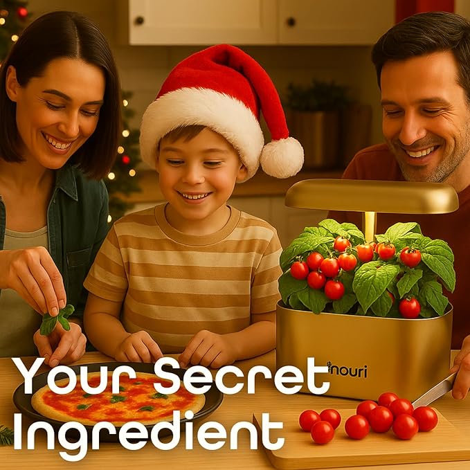 Nouri 5 pod APP Smart Garden for Home Cooks | w/Heirloom Salad | Hydroponics Growing System | LED Grow Lights | Indoor Herb Garden Kit | Herb Growing Kit Indoors for Plant Lovers, Gardeners, Kitchen