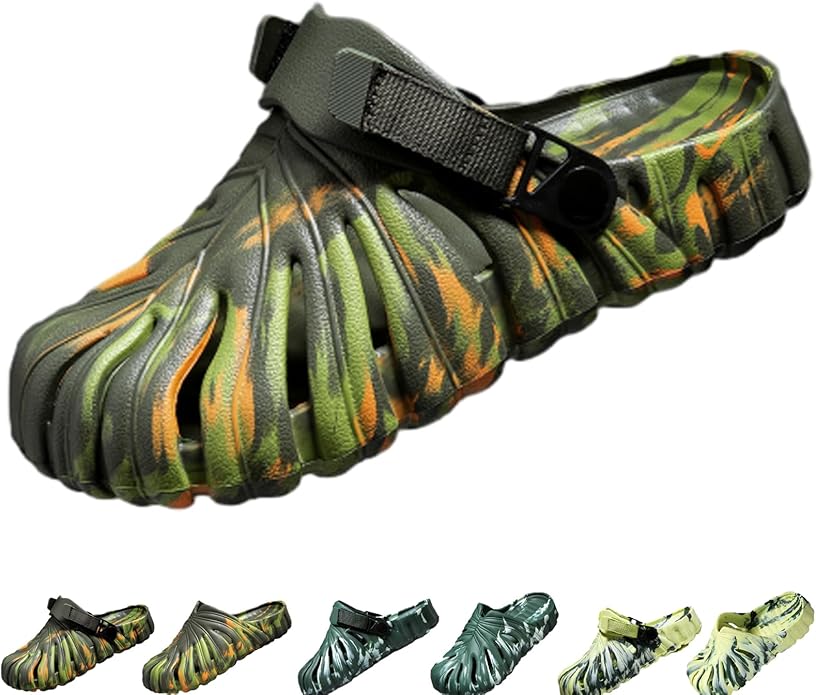 Variegated Monstera Shoes for Women and Men, Monstera Leaf Pattern Slippers Summer, Anti-Slip Soft Plant Print Slides