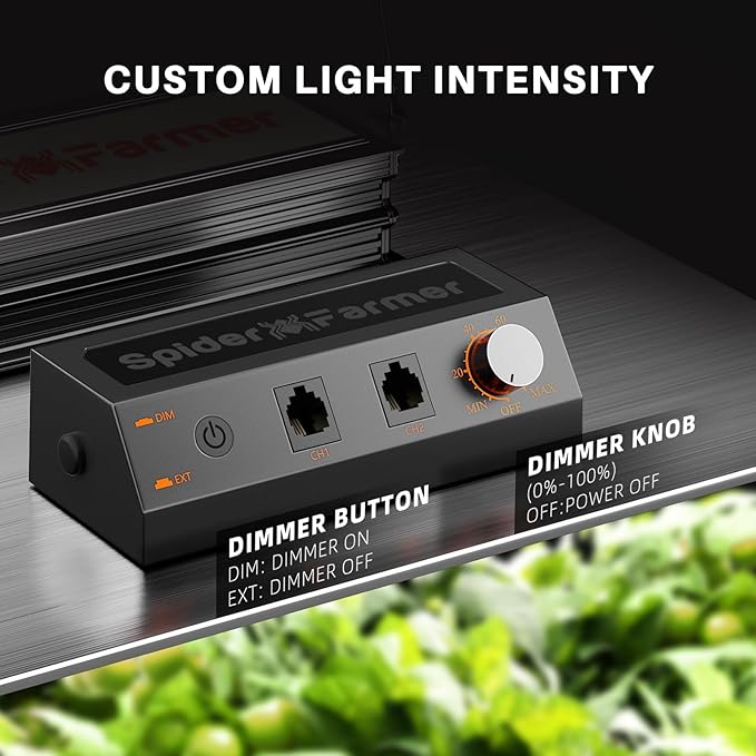 Spider Farmer SF1000, Samsung LM301H EVO Led Grow Light, Full Spectrum Plant Light, Dimmable & High Efficiency & Deeper Penetration Lamps for Seed Starting Vegetables Bloom in 2x2/3x3 Grow Tent