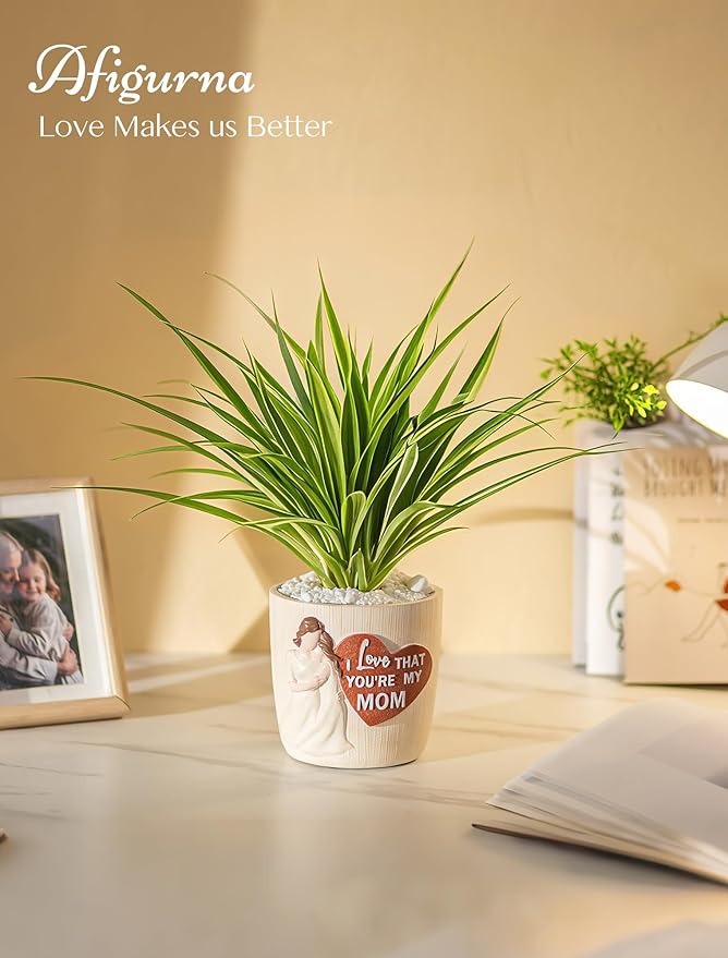Gardening Gifts for Mom from Daughter: 5.3in Hand-Painted 3D Art Planter - Garden Gifts for Gardening Mom - Meaningful Plant Pot Gifts for Birthday Christmas Mother's Day