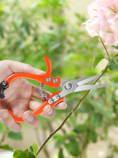 Garden Scissors&Shears Set, Gardening Clippers with Bypass and Needle-Nose Blades for Plants, Floral Scissors for Cutting Flowers Stems, Bonsa, Herbs and Buds, Pruning Snips for Trimming and Shaping