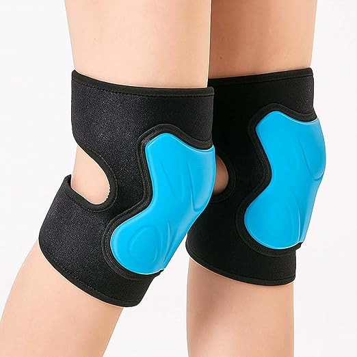 Construction Knee Pads for Men Women, Gardening Kneeling Pad with Non-slip Straps for Mechanical repair, Soft Working Kneepads for Roofing Skating Skateboard, Protective Foam Cushion for Chirstmas, Blue L(1 Pair)