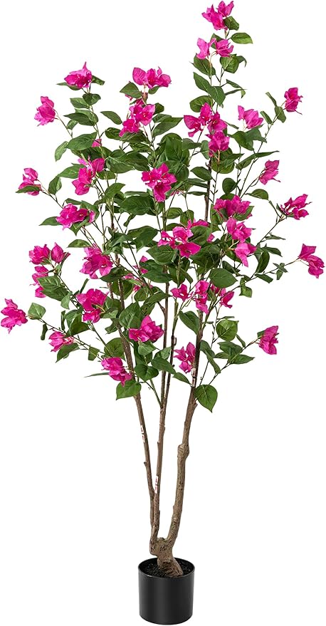 Fake Tree Bougainvillea Artificial 5 Feet Tall Fake Plant Faux Trees Indoor Faux Bougainvillea Artificial Trees Tall Artificial Plants Indoor Applies to Indoor Home Decor Office Hotel Decor