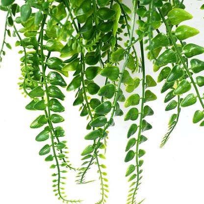 6 Pcs Artificial Hanging Ferns Plants Fake Hanging Plants Fake Ivy Boston Ferns Vine Outdoor Indoor Home Décor UV Resistant Plastic Plants (Green)