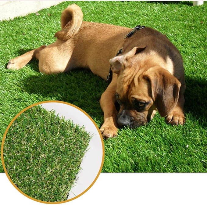 Artificial Grass Lawn Turf 0.8inch Realistic Synthetic Grass Mat, 14FTX43FT Indoor Outdoor Garden Lawn Landscape for Pets,Fake Faux Grass Rug with Drainage Holes