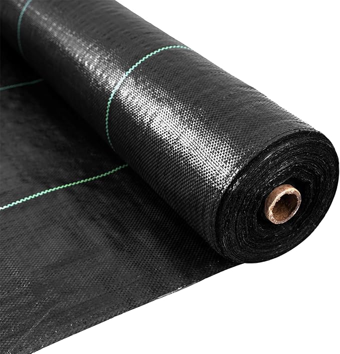Driveway & Landscape Fabric 13ftx60ft Black Plastic, Heavy Duty Geotextile Ground Cover Under Gravel for Driveway Underlayment, Weed Control Garden Barrier Cloth