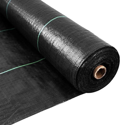 Driveway & Landscape Fabric 13ftx60ft Black Plastic, Heavy Duty Geotextile Ground Cover Under Gravel for Driveway Underlayment, Weed Control Garden Barrier Cloth