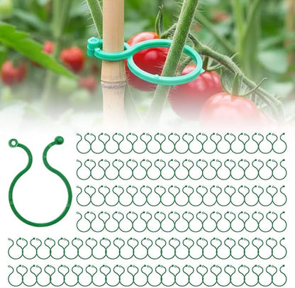 Plant Stem Support,Plastic Plant Clips for Climbing Plants,Tomato Vine Clips,Plant Fixing Clips,Garden Clips (Green 50pcs)
