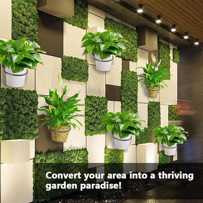 8 Pack 5 Inch Wall Mounted Plant Holder, Heavy Duty Flower Pot Holder Ring, Rust Resistant Wall Plant Holder for Indoor and Outdoor Flower Pots, Garden, Fence Balcony, Home (Black)