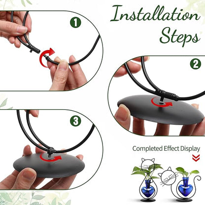 Plant Terrarium Plants Propagation Station Cat Lover Gifts for Women Home Office Decor Cat Desk Accessories