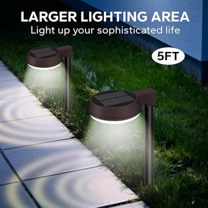 Tall Poles Solar Path Lights, Accurate Dark/Light Sensor Pathway Lights Solar Powered,Quick Charge Solar Walkway Lights Outdoor for Landscape Lighting