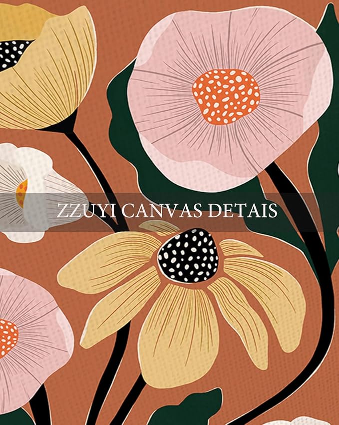 Zzuyi Framed Flower Market Wall Art,Anthropologie art,Botanical Flower wall art for Living Room Bedroom Decoration-12 x 16"