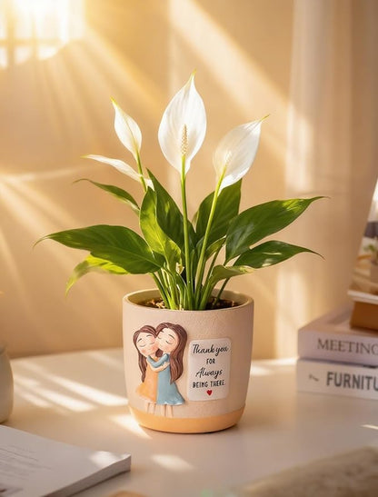 Gardening Gifts for Women: 5.3in Plant Pot Gifts for Gardener - Plant Mom Gifts for Gardener - Plant Pot Garden Gifts for Mom Friends Lady Christmas Birthday Mothers Day