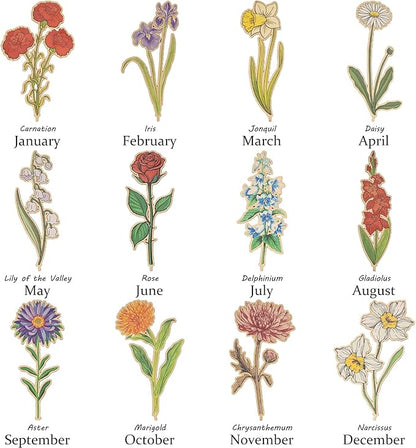 Mother's Day - 12 Birth Month Flowers Wooden Garden Decor for Grandma's Birthday, Floral Gift for Mom from Daughter, Practical Wooden Keepsake to Remember A Day, Flower Room Decor Idea for Grandma