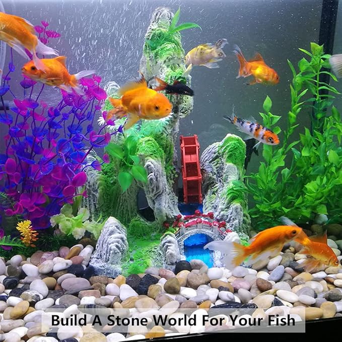 5lbs White River Rocks, 1-2 Inch Natural Pebbles for Indoor Plants, High Polished Decorative Stones Vase Filler Fish Tank Aquariums Landscaping Garden Outdoor and Indoor DIY