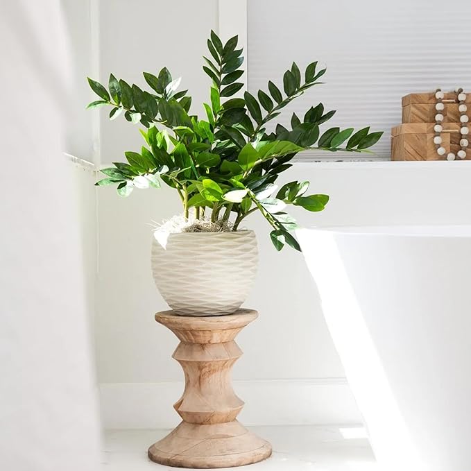 Artificial Plants Indoor ZZ Plant Fake Plant 34" Potted Plastic Plants for Home Office Desk Farmhouse Room Bathroom Decor