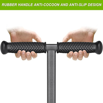 Dolibest Lawn Coring Aerator, Manual Grass Aerating Tool with Stainless Steel Soil Core Storage Tray, 4 Stainless Steel Corer Plug Aerator Tool, Garden Tool & Clean Hand Tool, Improve Lawn Health