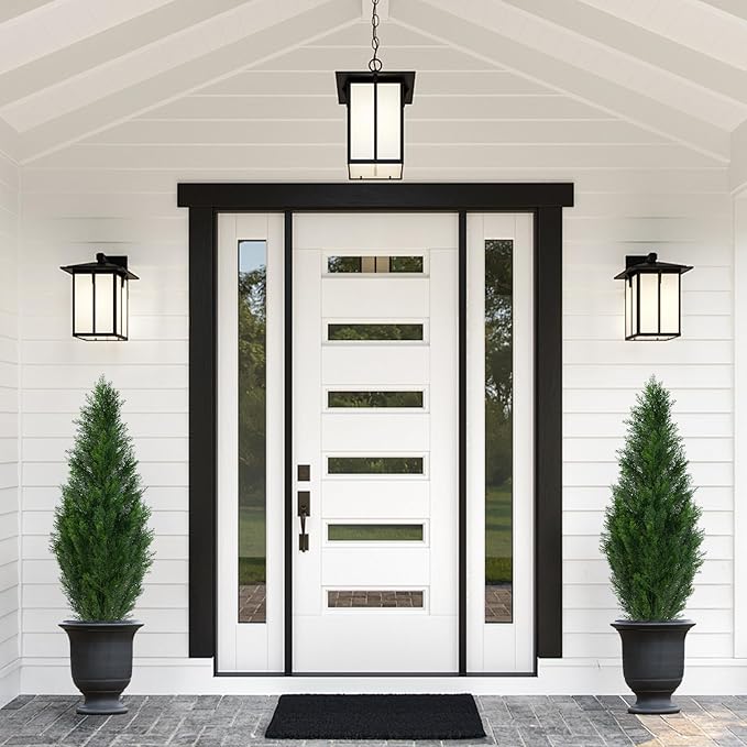4FT Artificial Topiary Cedar Tree, Fake Cedar Plant for Indoor Outdoor Décor, UV Resistant Faux Evergreen Tree for Home Garden Porch Office, Artificial Christmas Tree Alternative Decoration,2Pack