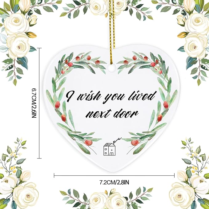 Friendship Christmas Decorations - Sentimental Gifts for Women, Bridesmaid, Birthday, Long Distance Friends - Xmas Present