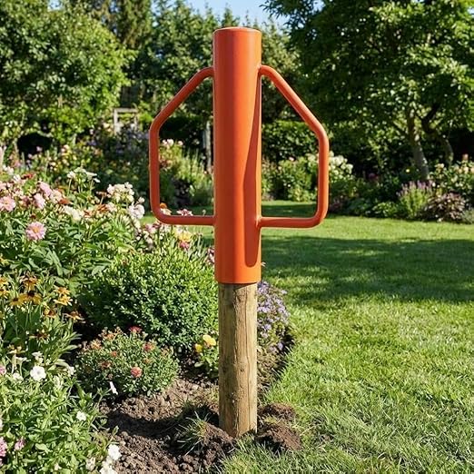 8LB Fence Post Driver with Handles, 3" Diameter t Post Pounder, Heavy Duty Carbon Steel for u Channel, Farm Fencing Wooden Post