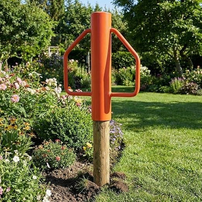8LB Fence Post Driver with Handles, 3" Diameter t Post Pounder, Heavy Duty Carbon Steel for u Channel, Farm Fencing Wooden Post