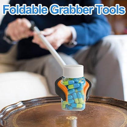6 Pack 32 Inch Commercial Trash Grabber for Elderly Assist, Heavy Duty Lightweight Reacher with Ergonomic Handle & Non-Slip Grip, Multi-Use Outdoor Home Garden Cleanup Mobility Aid Tool