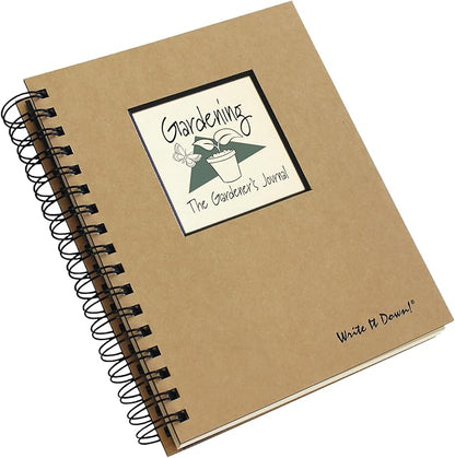 Write it Down series by Journals Unlimited, Guided Journal, Gardening, The Gardener's Journal, Full-size 7.5"x 9", Kraft Hard Cover, Made in USA