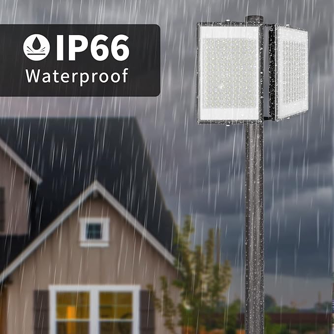 400W LED Flood Light, 40000LM Super Bright Outdoor Security Lights with Wider Lighting Angle,6000K Daylight White, IP66 Waterproof Outdoor Lighting for Garage, Garden, Yard, Parking Lot