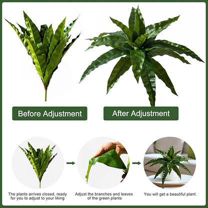 4 Pcs Artificial Greenery Stems Dracaena Faux Branches Artificial Plants Realistic Fake Dracaena Greenery Realistic Plants for Indoor Outdoor Porch Patio Home Office Living Room Decor (Yellow)
