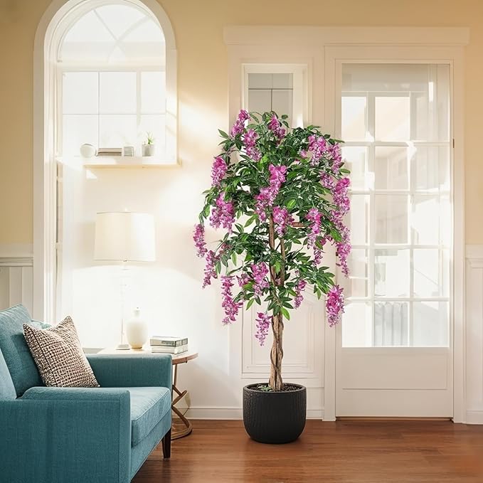 SAFEPLUS 5.5ft Ficus Artificial Fake Trees for Indoor or Outdoor Décor