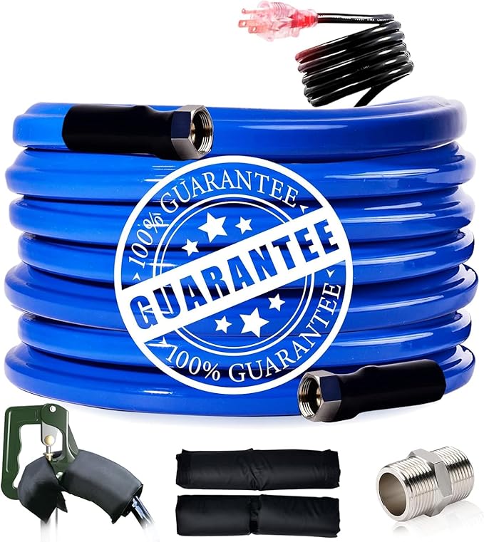 50FT Heated Water Hose for RV, -45 Antifreeze, Drinking, Garden, RV Accessory