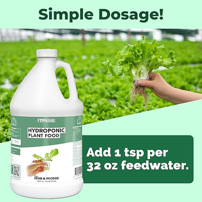 Hydroponic Plant Food, Complete One Part Liquid Hydroponic Fertilizer, 1 Gallon (128 oz)