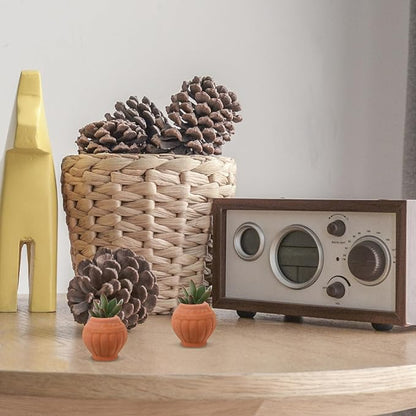 balacoo 4Pcs Mini Terracotta Pots Clay Planters for Succulents Small Indoor Plant Containers Lightweight Flower Pots for Desk Bookshelf and Garden