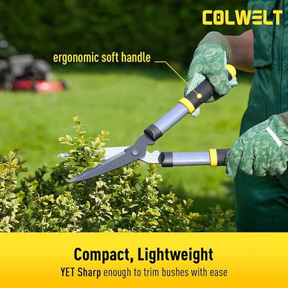 Colwelt Loppers Hedge Clippers Garden Shears 3Pcs, Compact Garden Loppers Shear Set with 17’’ Bypass Branch Cutters & Hedge Shears & Pruners, Tree Shrub Care Kit for Lopping with Soft Grip Handle