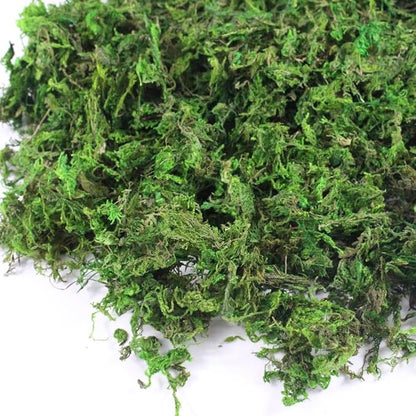 Artificial Moss, 17.6 OZ Green Moss for Decorating, Faux Moss for Crafts, Decorative Moss for Plants Indoor, Table Centerpieces, Fairy Garden Wedding Decor, Fake Moss Decor