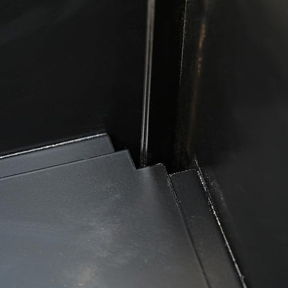 30" Black Tapered Metal Planter Barrier – Heavy-Duty Powder-Coated Steel Raised Garden Bed Divider & Modern Outdoor Planter Box