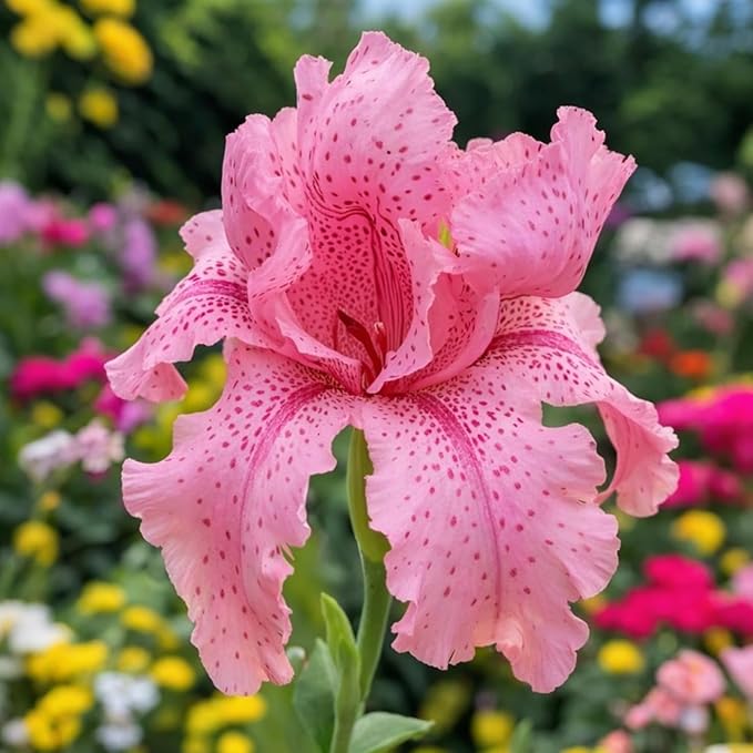 Pink Ladies Bearded Iris Bulbs for Planting - Concertina Bearded Iris (1 Bulb)