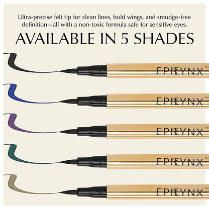 Waterproof Eyeliner - Smudge-Proof Liquid Eyeliner Pen with Precision Tip for Smooth, Long-Lasting Application - Vegan, Hypoallergenic & Gluten-Free Eye Liner - 2mL Blue