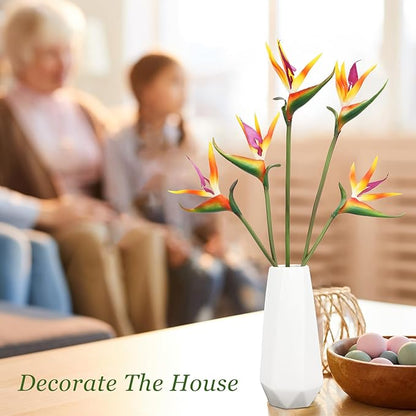 Hanaive 20 Pcs Bird of Paradise Artificial Plant 24 Inches Hawaiian Tropical Flowers Fake Rubber Strelitzia Faux Flowers Bouquet for Home Garden Office Wedding Indoor Outside Party Decor DIY (Yellow)