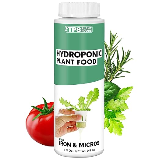 Hydroponic Plant Food, Complete One Part Liquid Hydroponic Fertilizer, 8 oz (250mL)