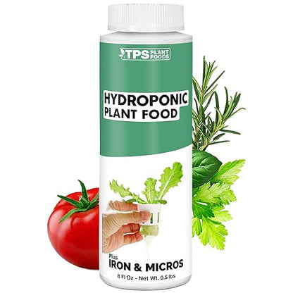Hydroponic Plant Food, Complete One Part Liquid Hydroponic Fertilizer, 8 oz (250mL)