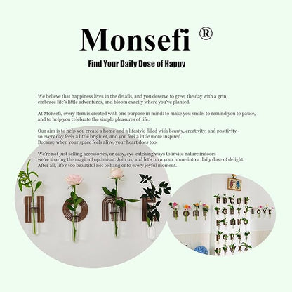 Letter Planter Test Tubes for Plants Wall Décor Clear Propagation Vases for Flowers Custom Sign Alphabet Wall Art Personalized Gifts Brown Letter A